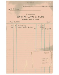 J.W. Long & Sons Statement 1959       photo credit:  (FAR-pic)